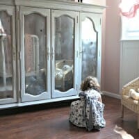 Restoring a Hutch to a Little Girl Armoire
