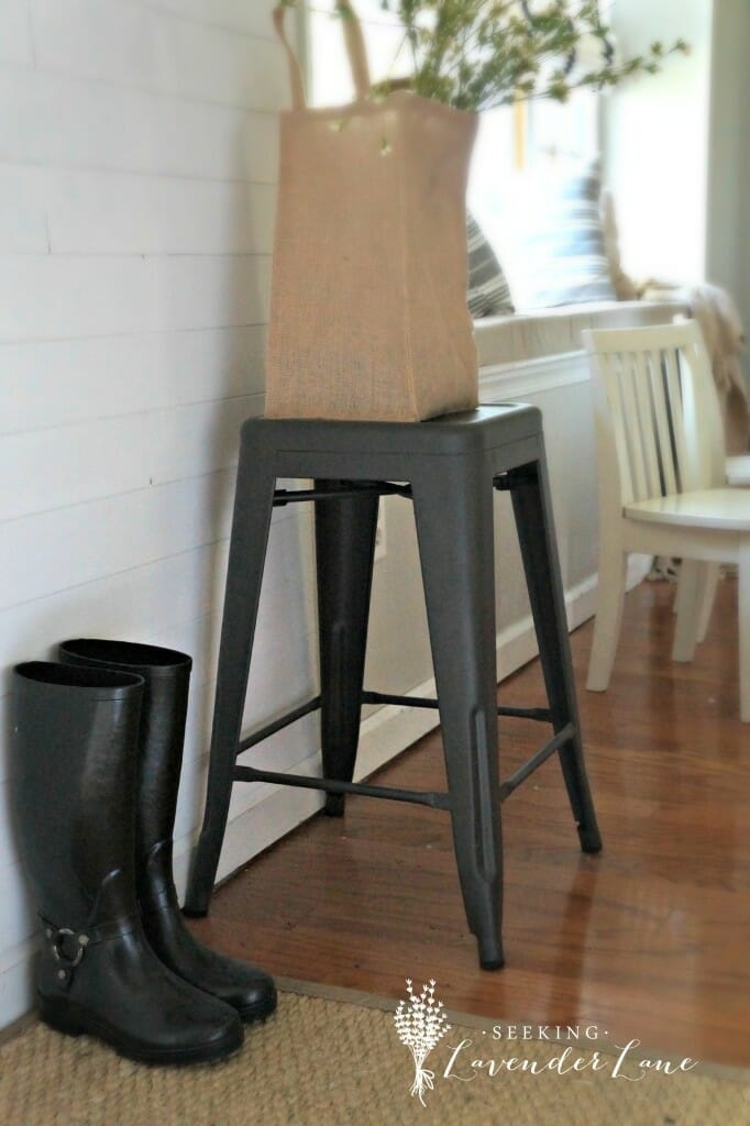 How to Decorate a Home on a Budget With Fashion Accessories - Rain boots in entryway