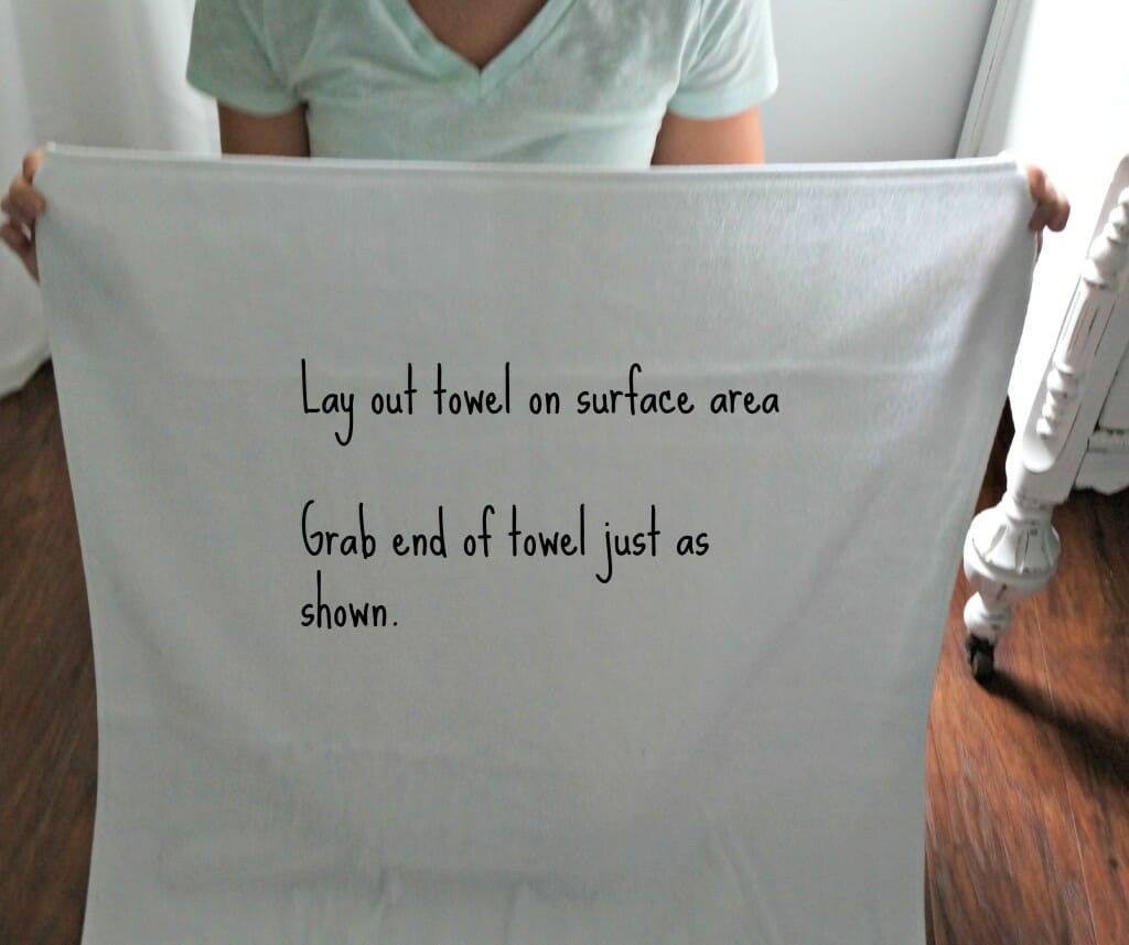 Step 1 folding towel