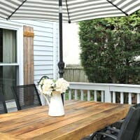 Outdated Patio Set Rustic Makeover