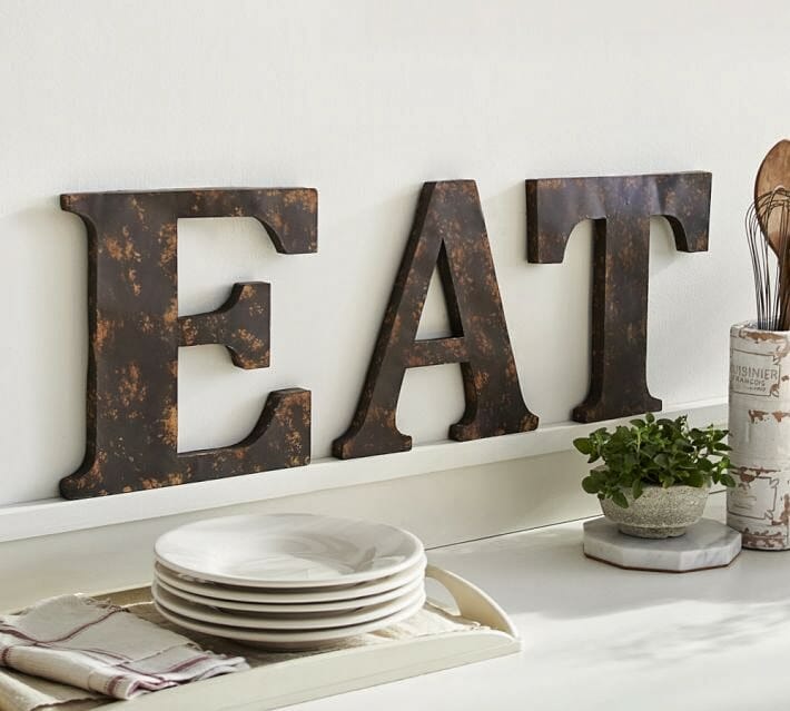 Pottery barn wall store letters