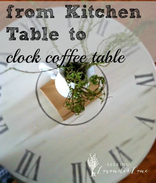 from kitchen table to clock coffee table