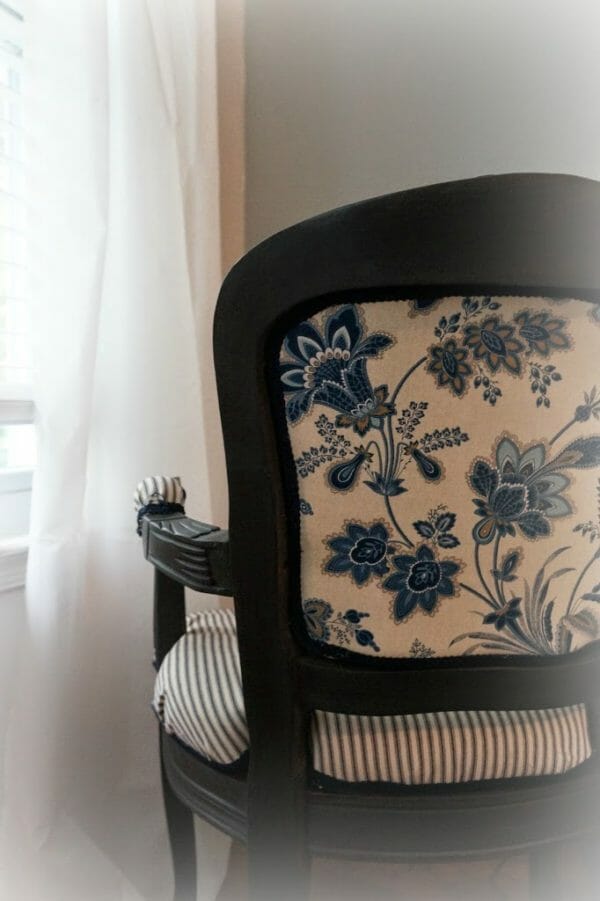 Reupholstering a French Style Chair Seeking Lavender Lane
