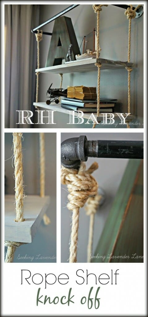 RH Baby Rope Shelf Knock Off