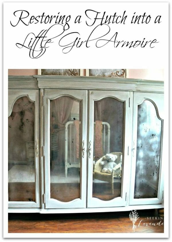 Restoring a Hutch to a Little Girl Armoire Seeking Lavender Lane