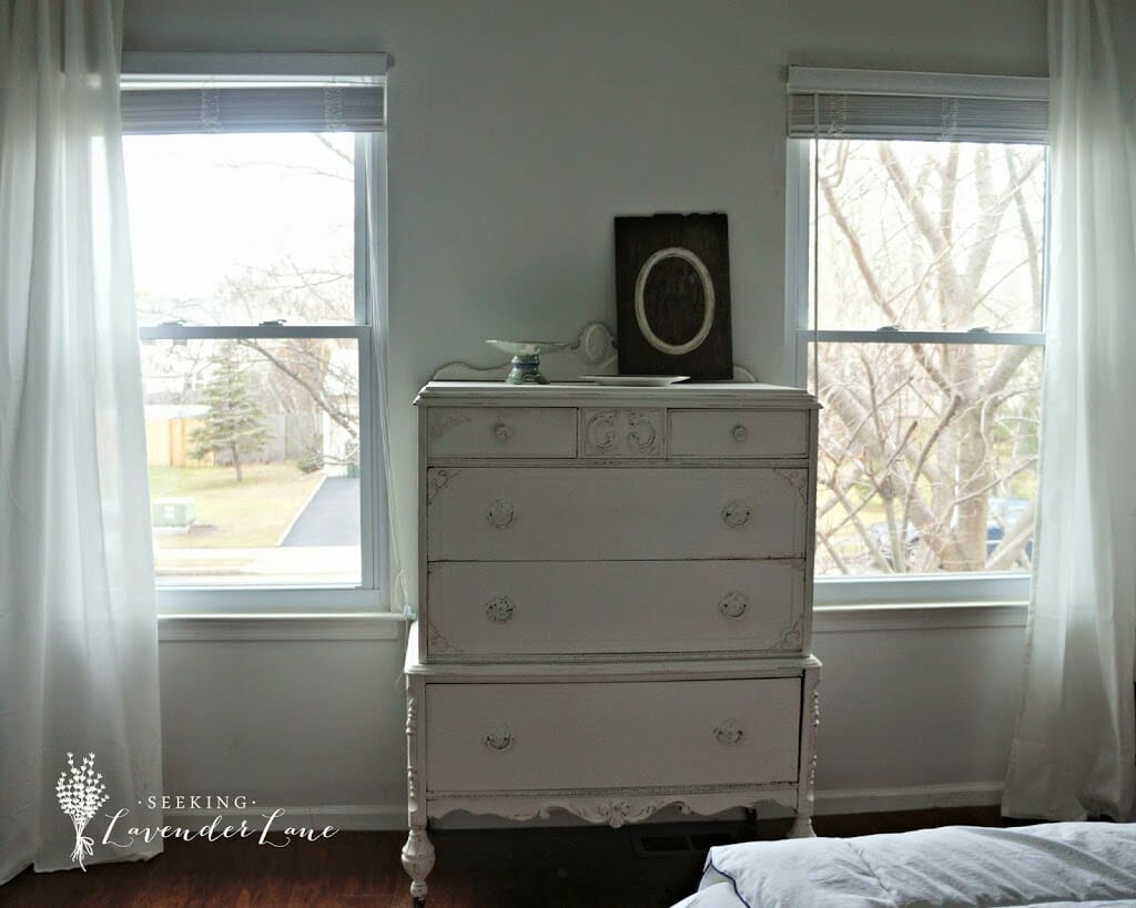 All White Dresser and Wall
