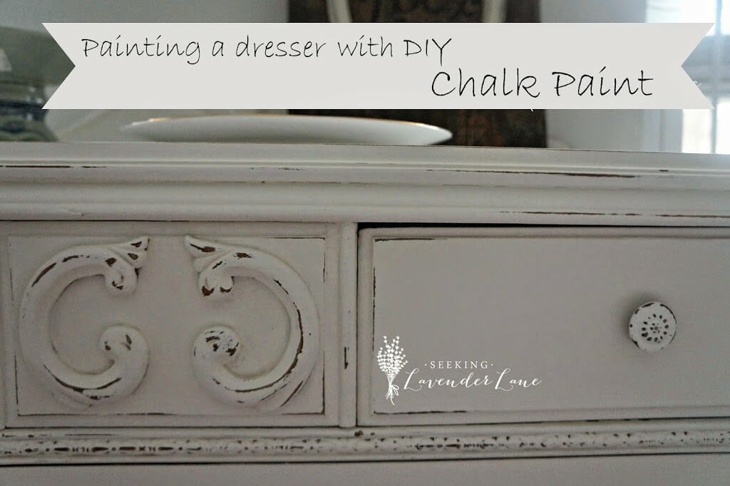 painting a dresser with DIY chalk paint