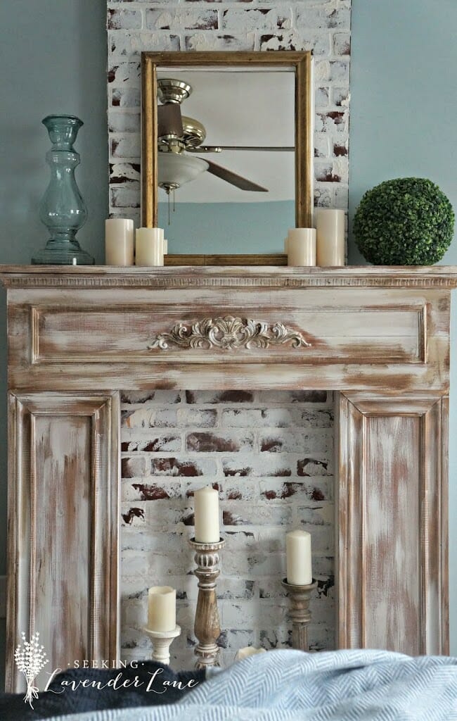 DIY vintage mantel