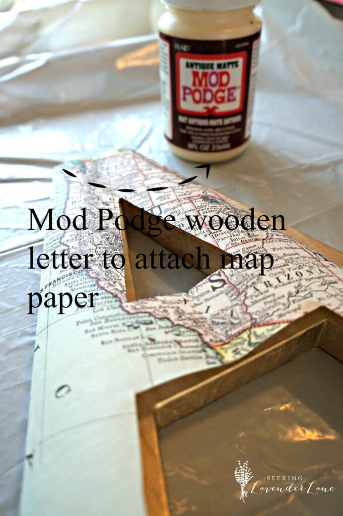 Mod Podge Wooden Letter
