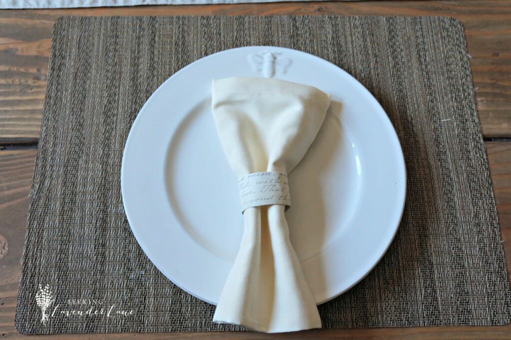 Linen Napkin and napkin ring