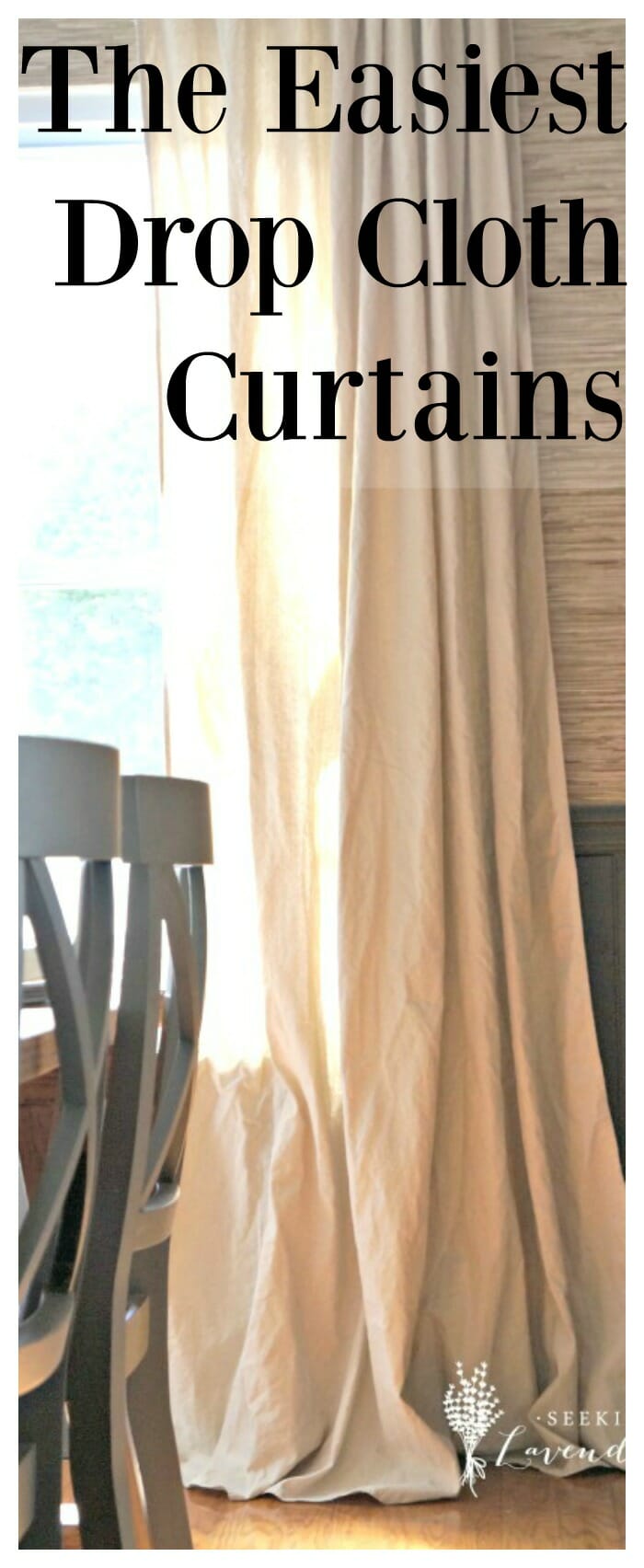 The Easiest Drop Cloth Curtains