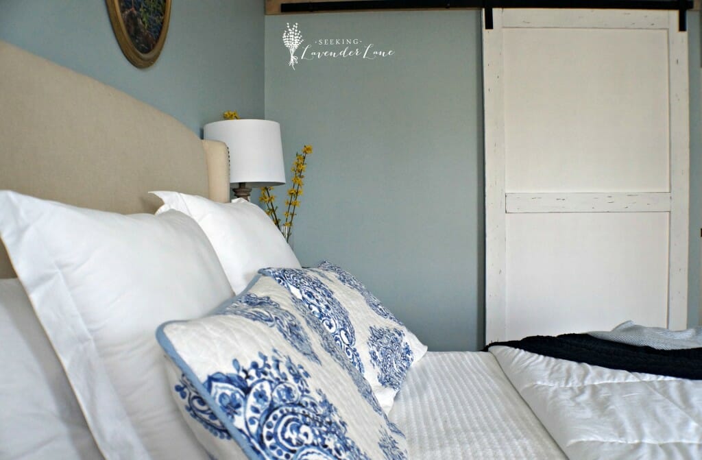 White Barn Door in Bedroom