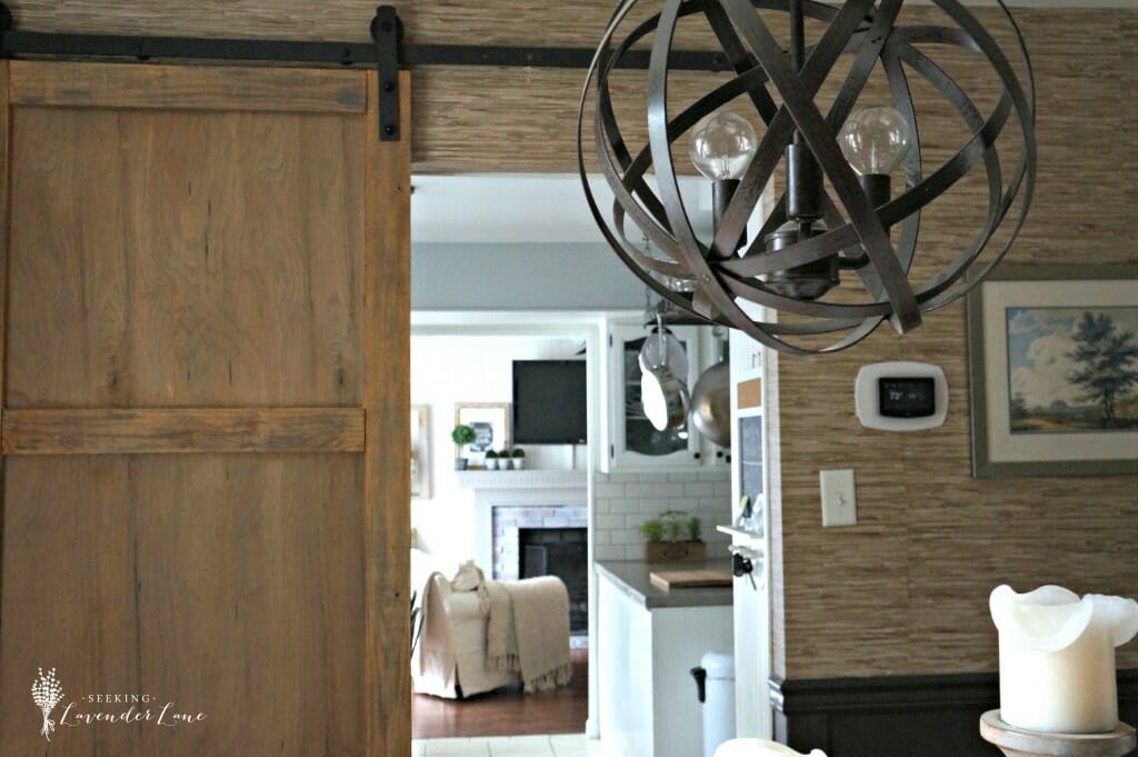 Rustic Dining Room and Barn Door