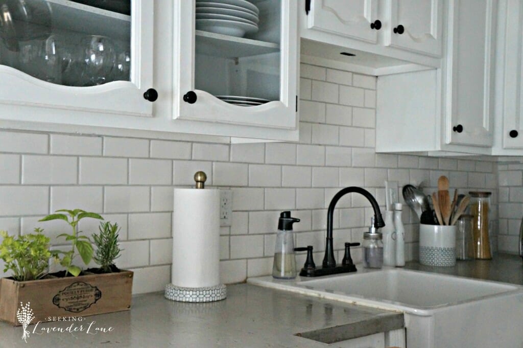 White Kitchen and Fresh Herbs