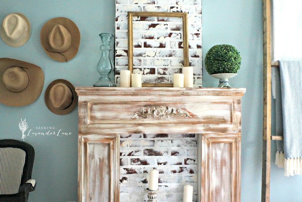 French Rustic Fireplace and Decor