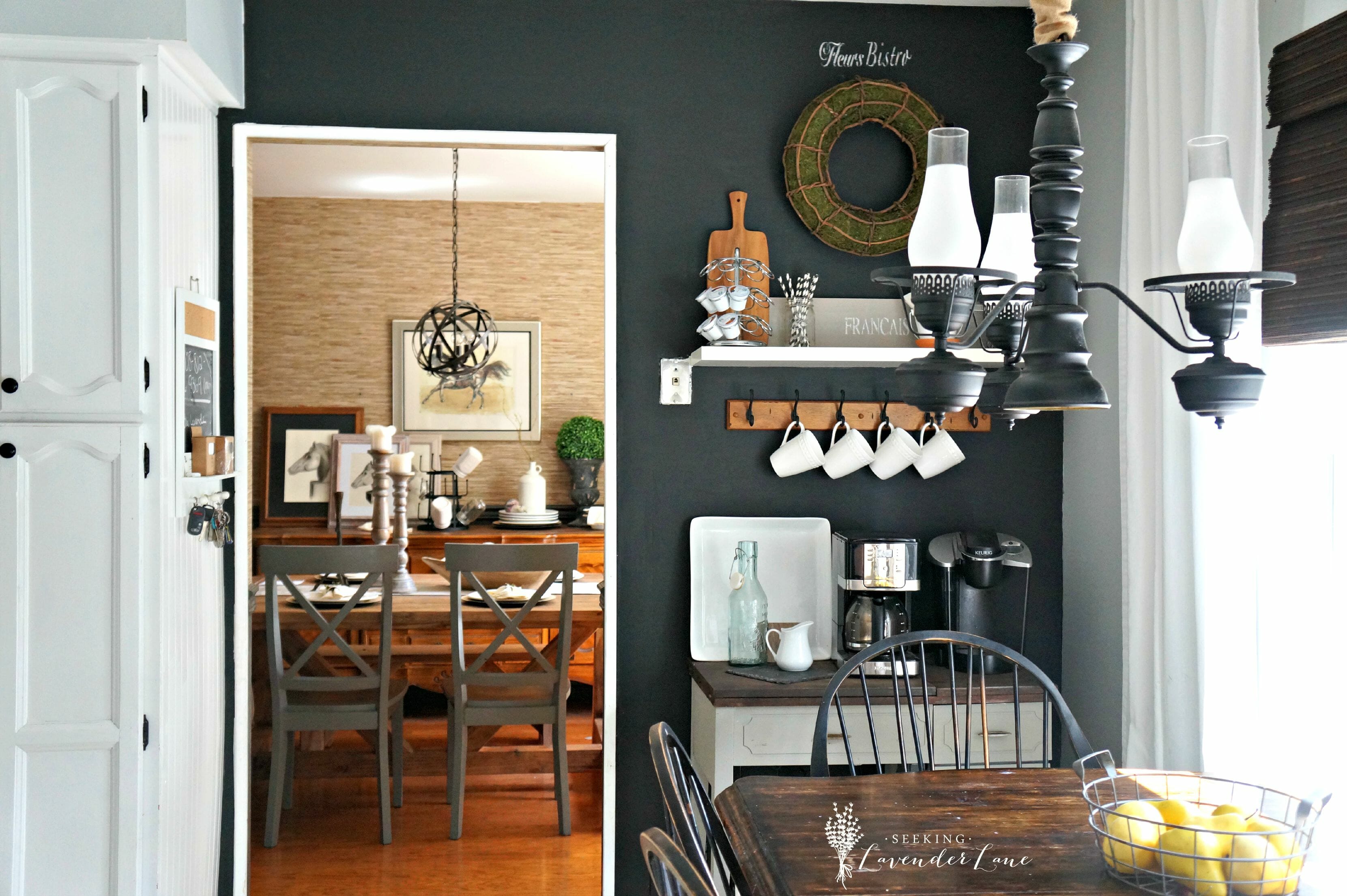 chalkboard paint on kitchen wall idea