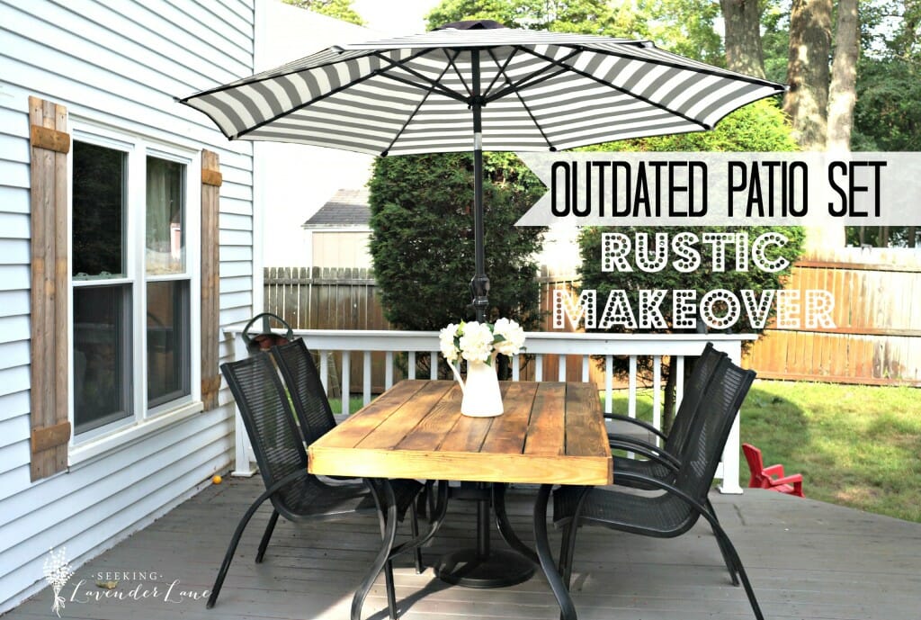 Outdated patio set rustic makeover