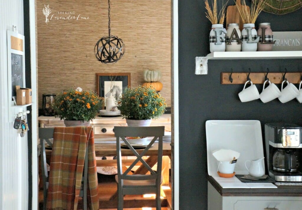 Coffee Nook and Dining Room Fall Display