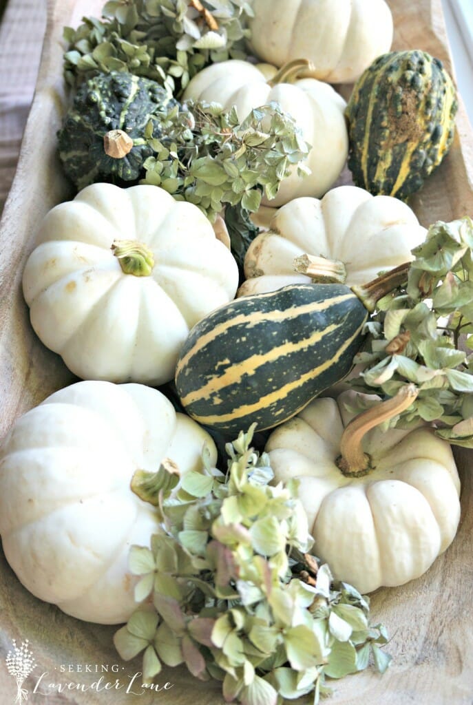 white pumpkins dough bowl