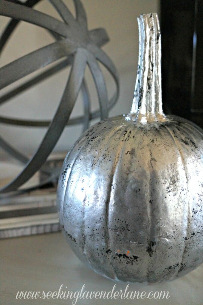 DIY Mercury Glass Pumpkin