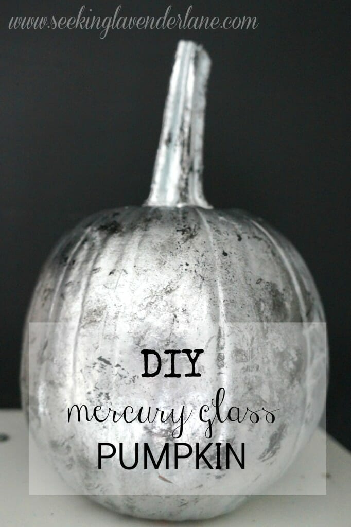 DIY Mercury Glass Pumpkin label