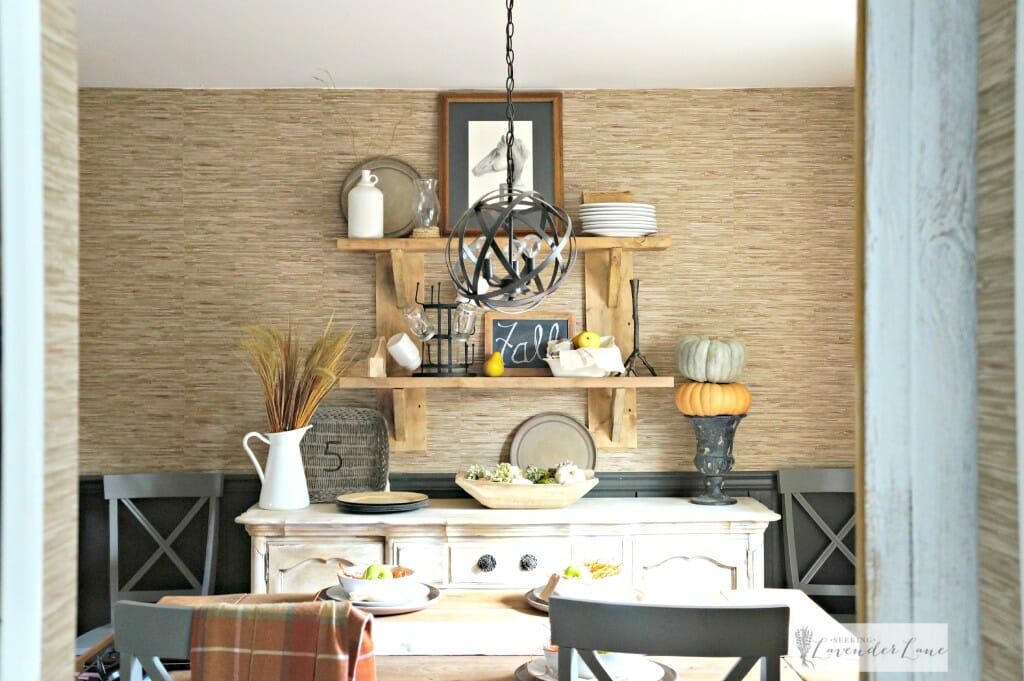 Dining Room with open shelves