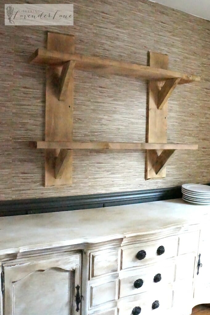 Floating Shelves in dining room