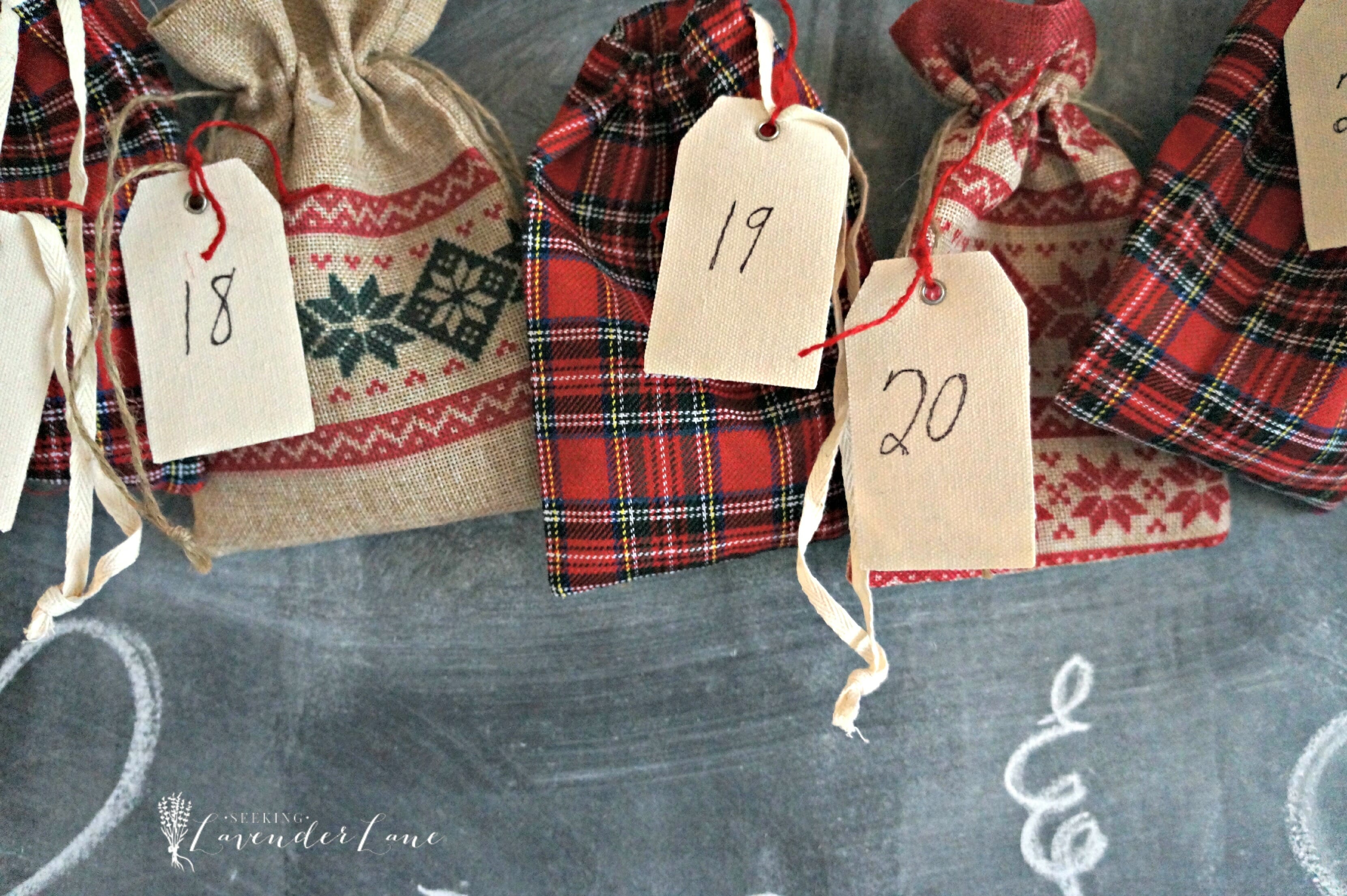 Advent Calendar burlap bags