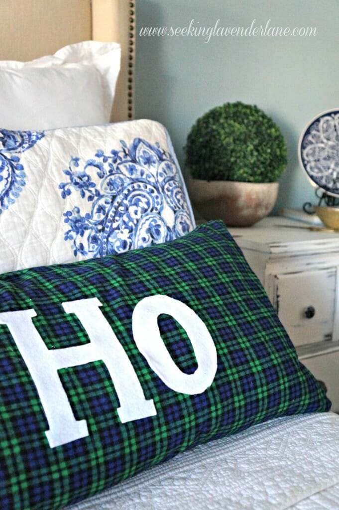 Christmas DIY plaid pillow