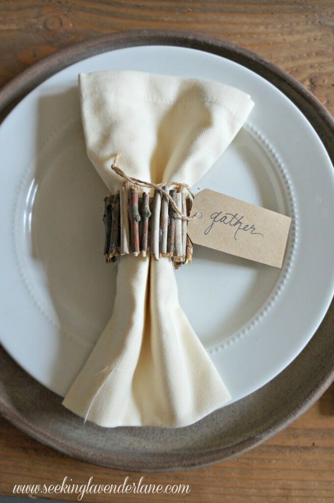 DIY $0 Rustic Napkin Ring