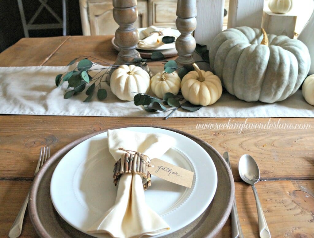 Neutral Fall tablescape