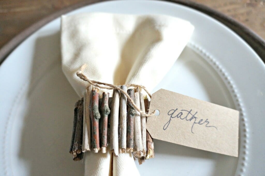 Rustic Sticks napkin Ring