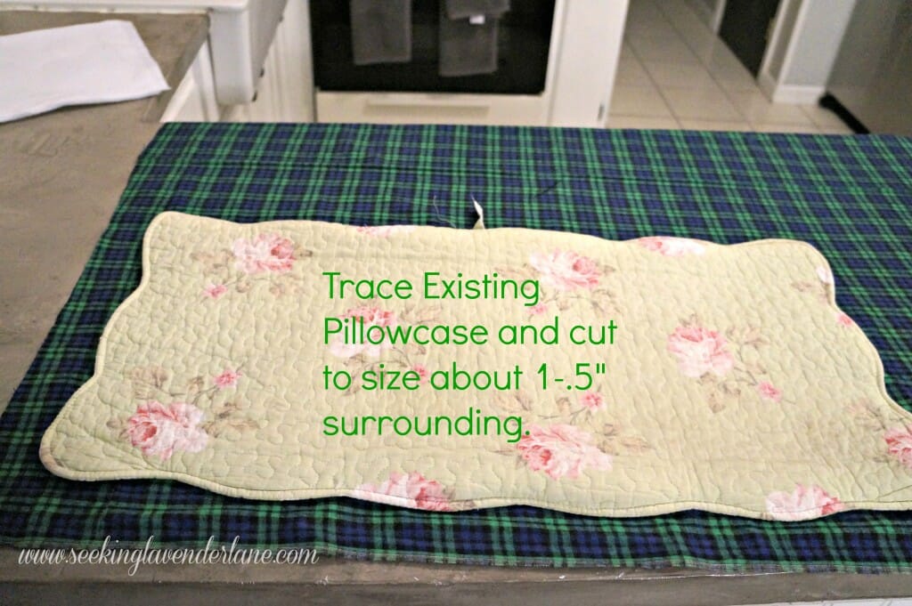 Trace and Cut fabric to size