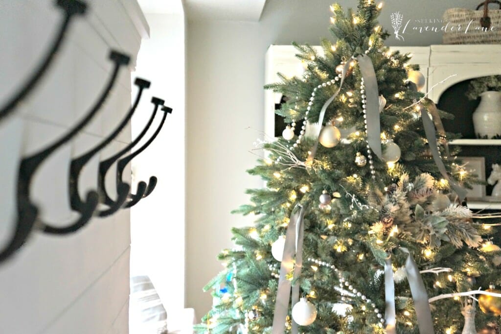 Christmas tree gray and white