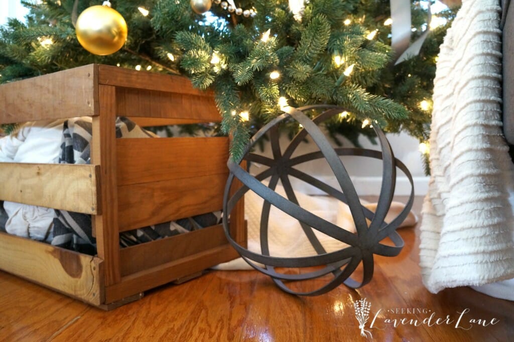 Orb and crate under the tree