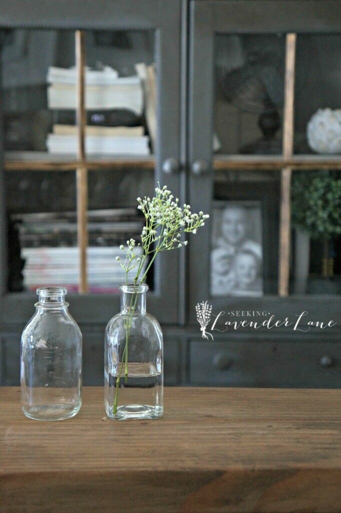 Baby's Breath in Jars Family Room Makeover