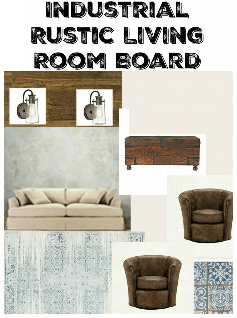 Industiral Rustic Living Room Board