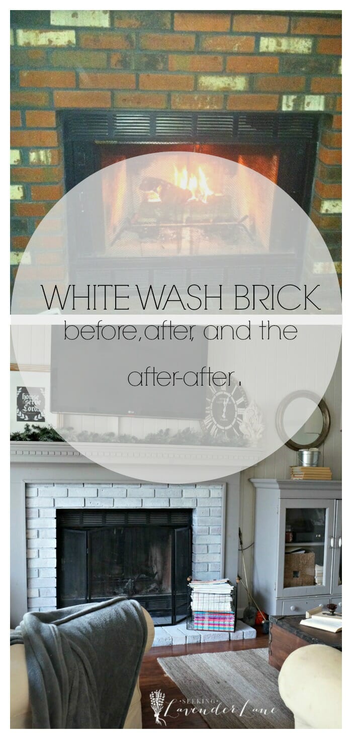 White wash brick, the before, after, and the after-after