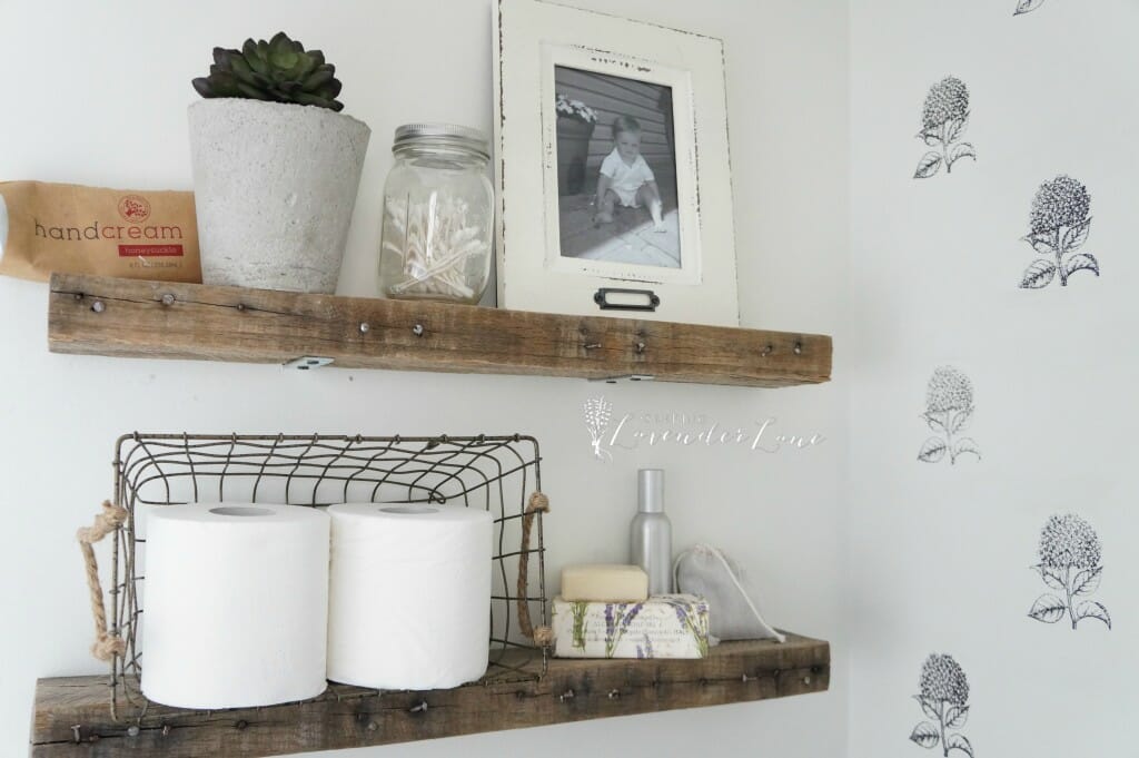 Pallet wood floating Shelves 8