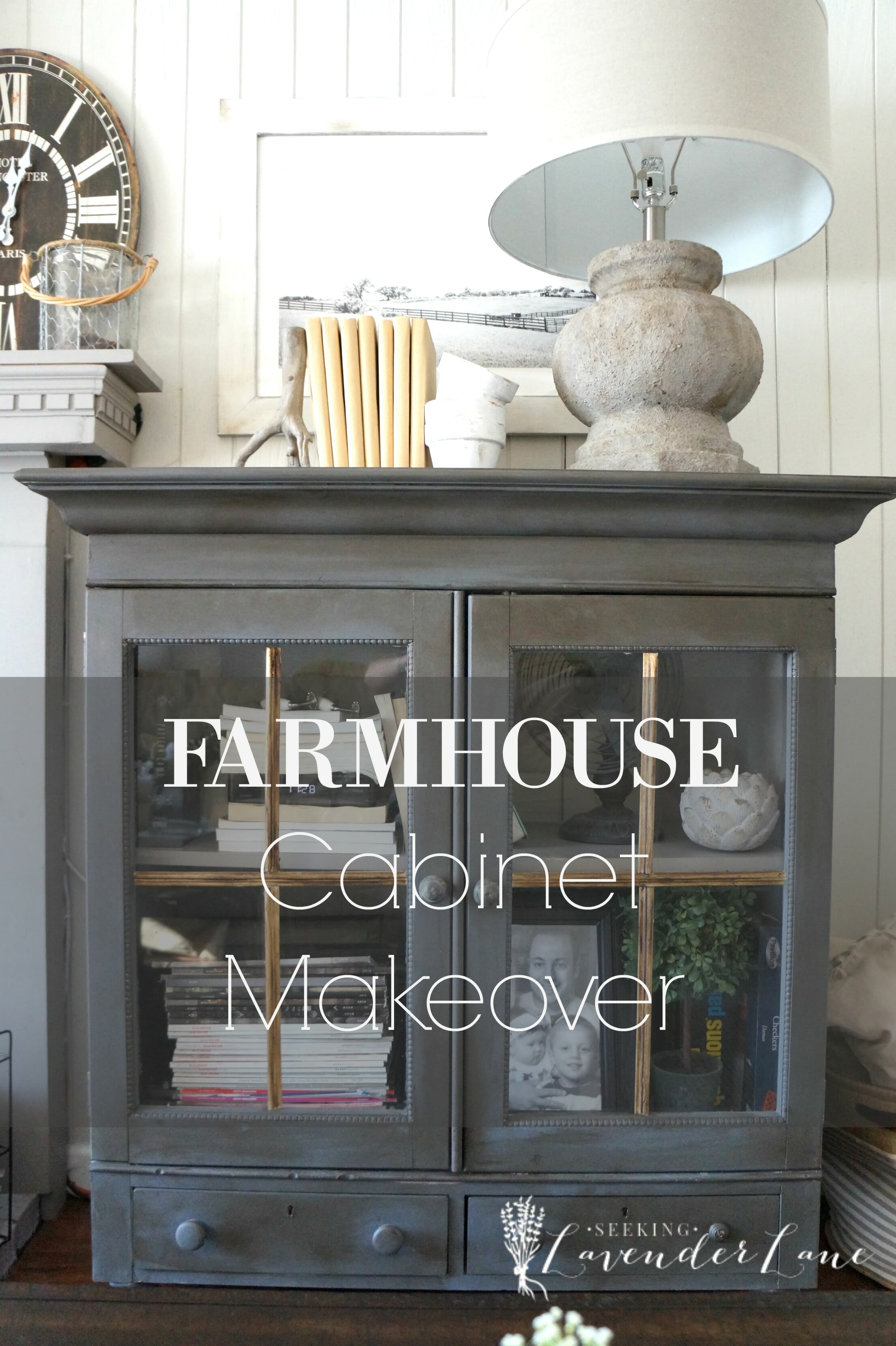 Painted Cabinet, Farmhouse Cabinet Makeover