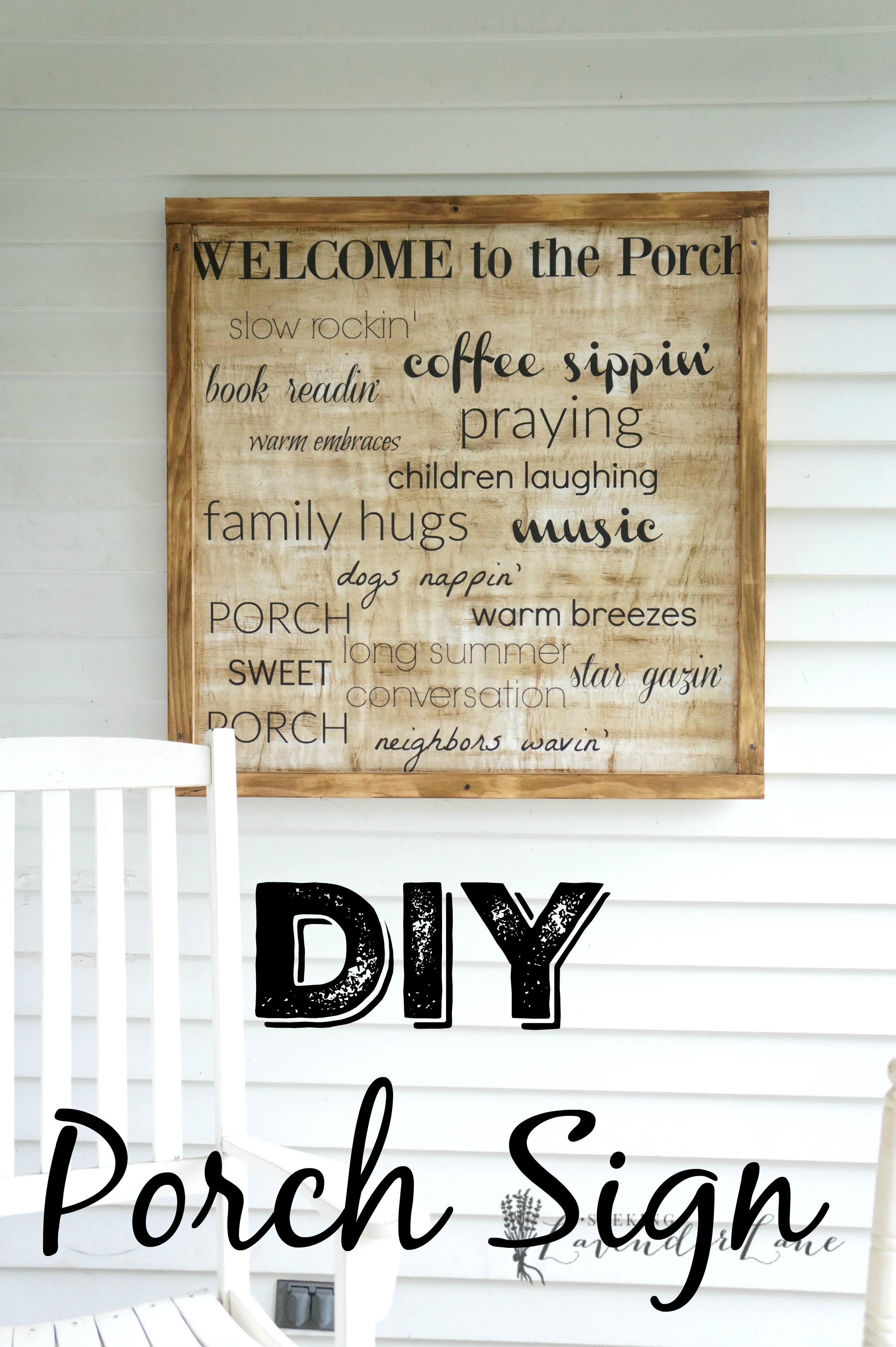 DIY porch sign