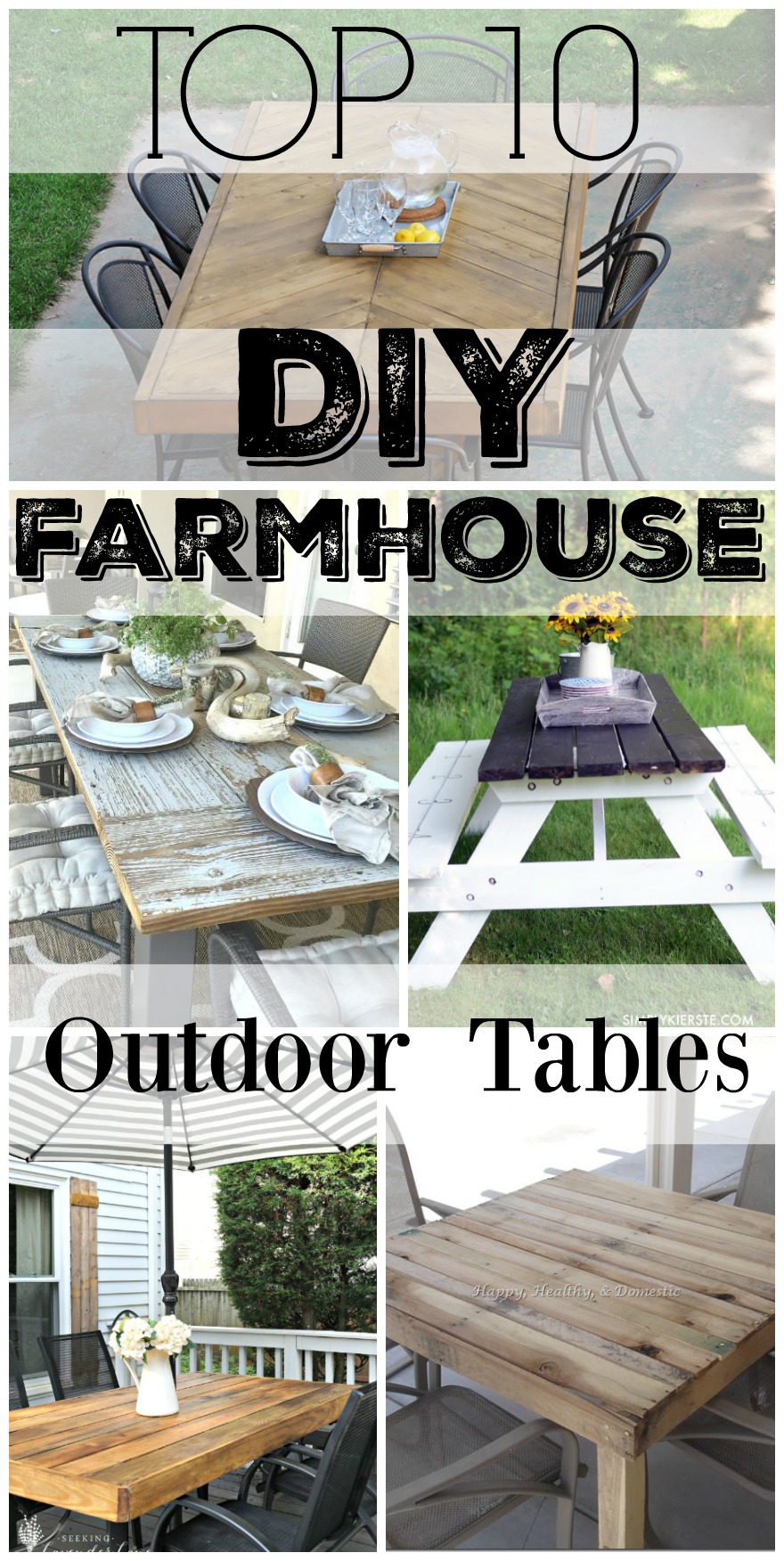 Farm style patio deals table