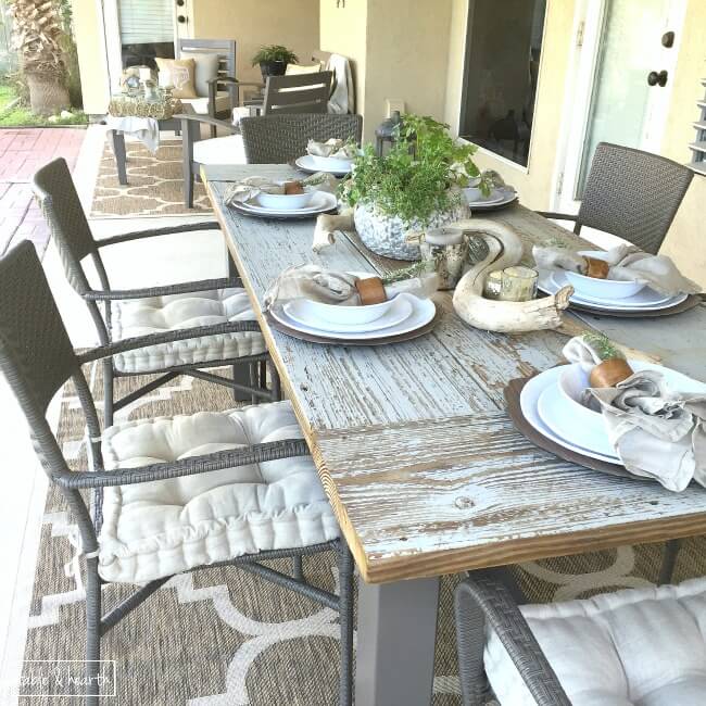 Farmhouse patio store table set