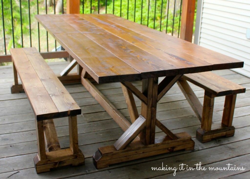 Farmhouse style on sale outdoor table