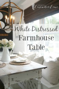 white distressed farmhouse table