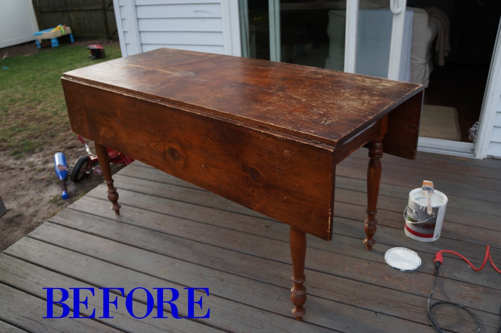 white kitchen table before