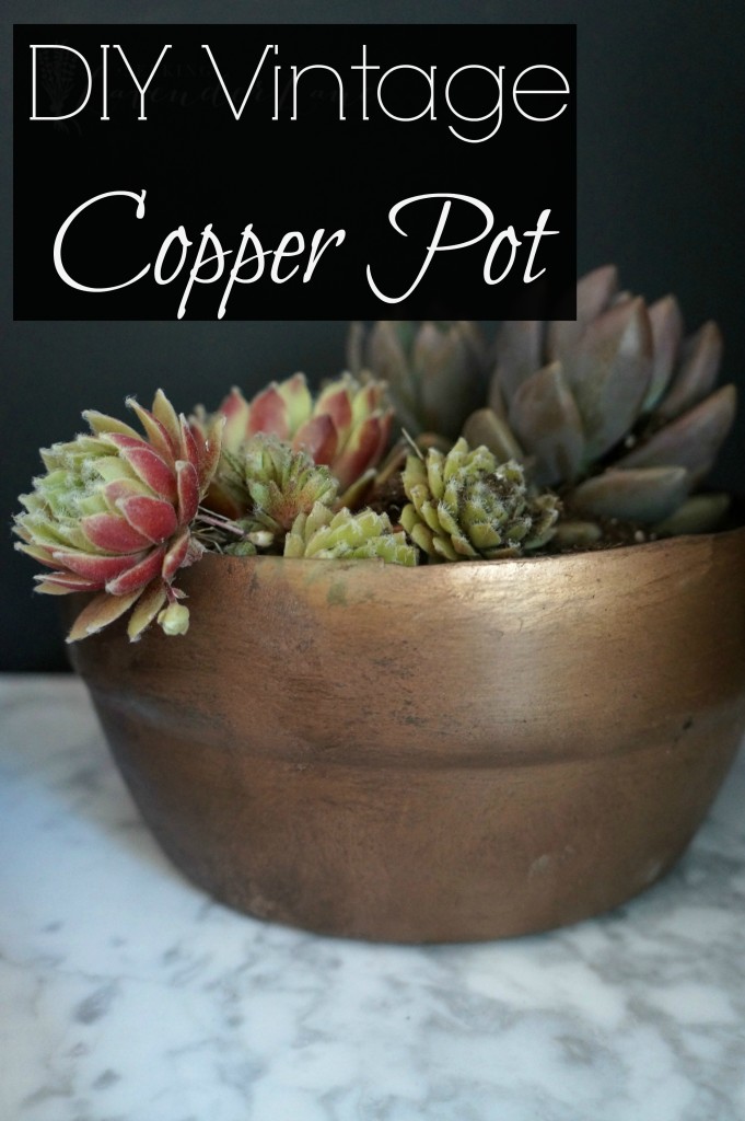 DIY Vintage Copper Pot with logo
