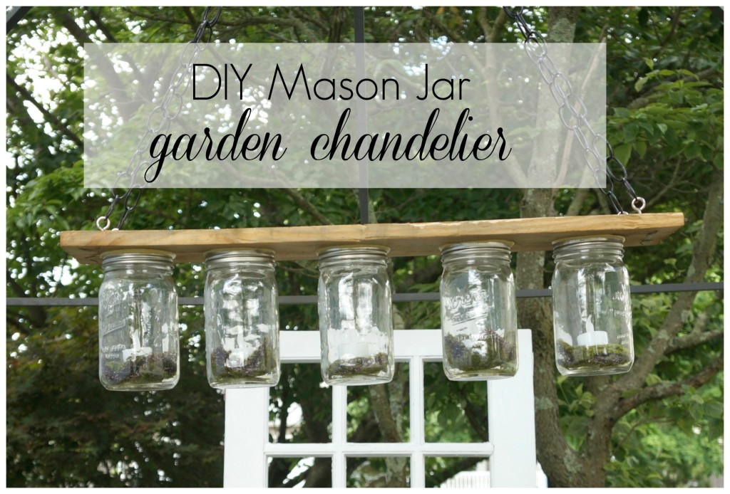 DIY Mason Jar Garden Chandelier label