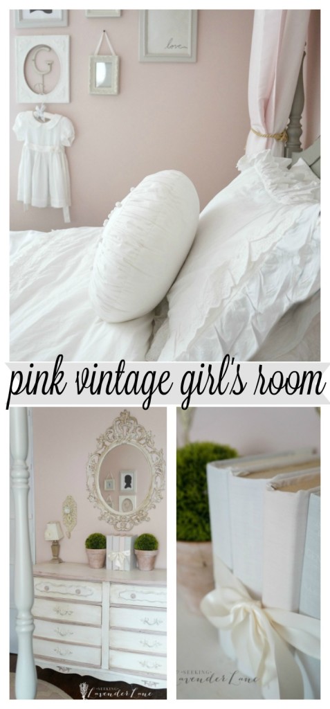 pink vintage girls room