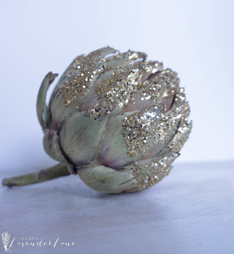 Glitter Artichoke Decor Seeking Lavender Lane